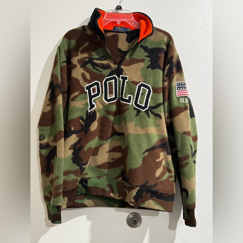 Camo Polo Quarter Zip